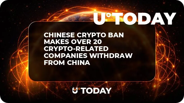 Chinese Crypto Ban Makes Over 20 Crypto-Related Companies Withdraw from China