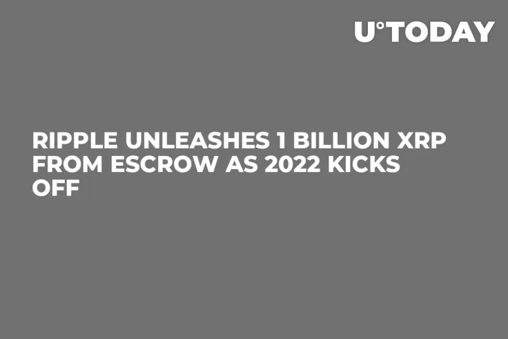 Ripple Unleashes 1 Billion XRP from Escrow as 2022 Kicks Off