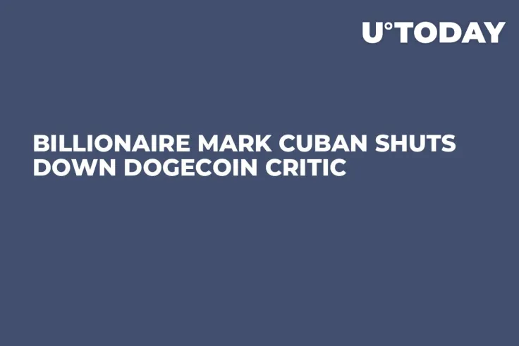 Billionaire Mark Cuban Shuts Down Dogecoin Critic