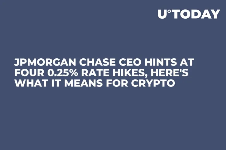 JPMorgan Chase CEO Hints at Four 0.25% Rate Hikes, Here's What It Means for Crypto