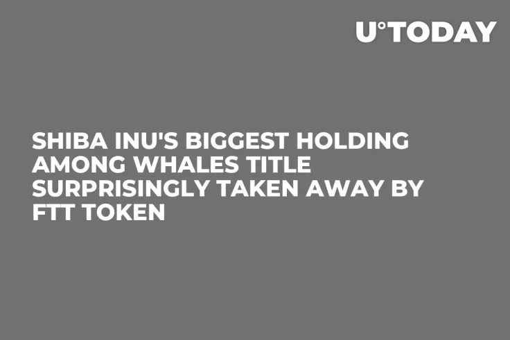 Shiba Inu's Biggest Holding Among Whales Title Surprisingly Taken Away by FTT Token