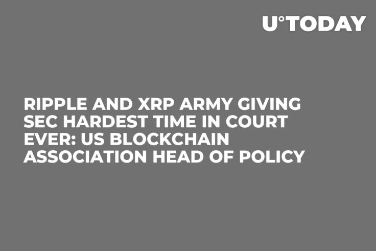 Ripple and XRP Army Giving SEC Hardest Time in Court Ever: US Blockchain Association Head of Policy
