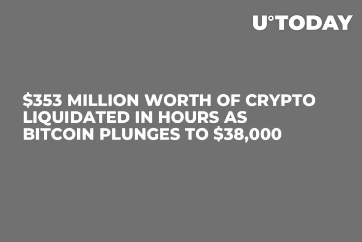 $353 Million Worth of Crypto Liquidated in Hours as Bitcoin Plunges to $38,000