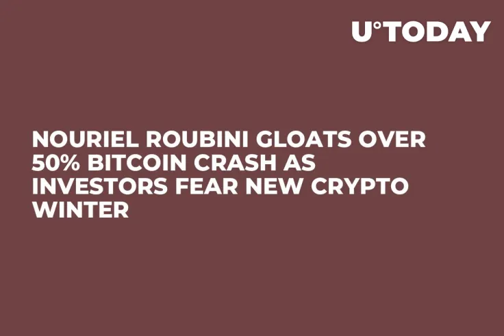 Nouriel Roubini Gloats Over 50% Bitcoin Crash as Investors Fear New Crypto Winter
