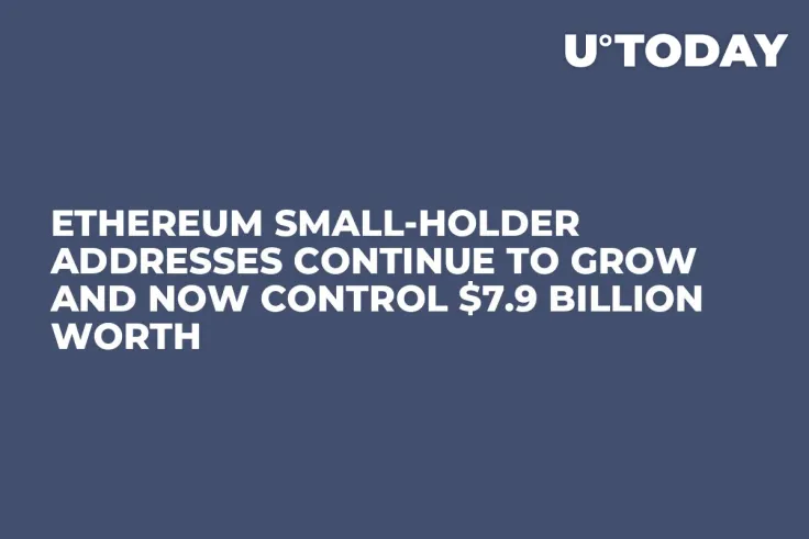 Ethereum Small-Holder Addresses Continue to Grow and Now Control $7.9 Billion Worth