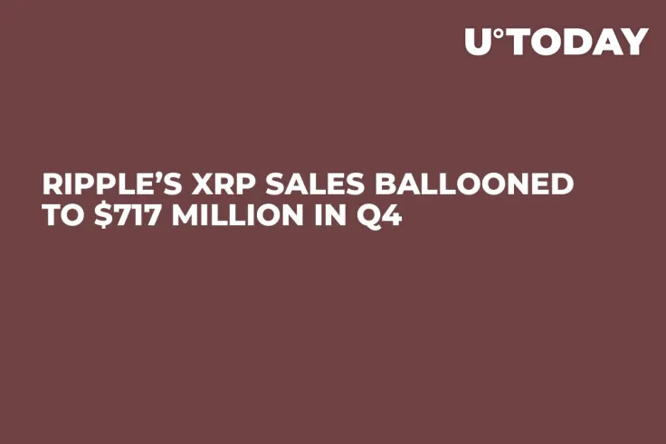 Ripple’s XRP Sales Ballooned to $717 Million in Q4