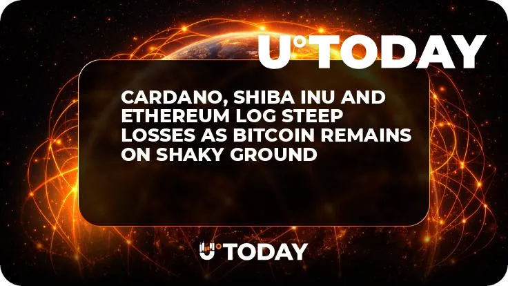 Cardano, Shiba Inu and Ethereum Log Steep Losses as Bitcoin Remains on Shaky Ground