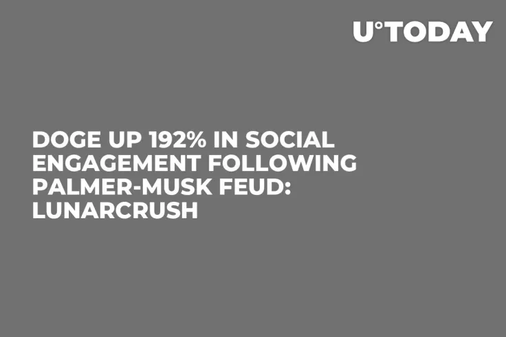 DOGE Up 192% in Social Engagement Following Palmer-Musk Feud: LunarCrush