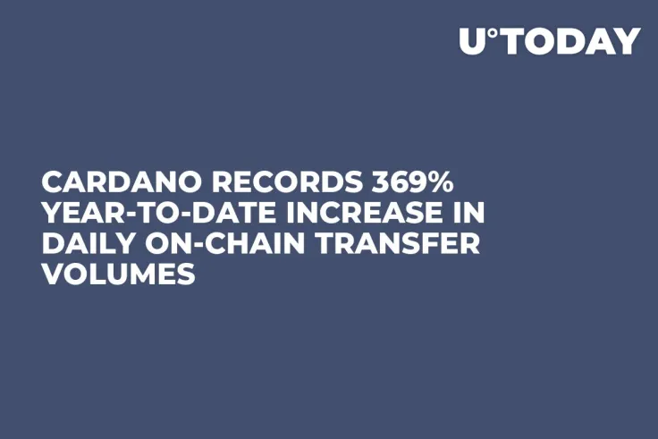 Cardano Records 369% Year-to-Date Increase in Daily On-Chain Transfer Volumes