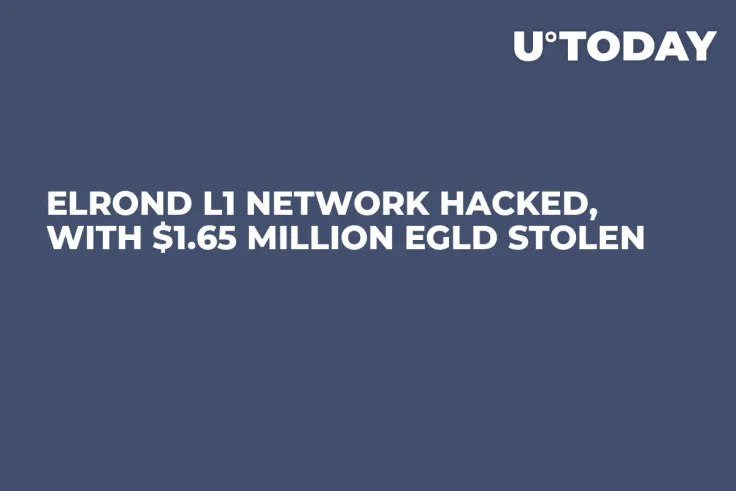 Elrond L1 Network Hacked, With $1.65 Million EGLD Stolen