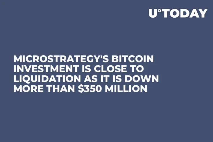 MicroStrategy's Bitcoin Investment Is Close to Liquidation as It Is Down More Than $350 Million