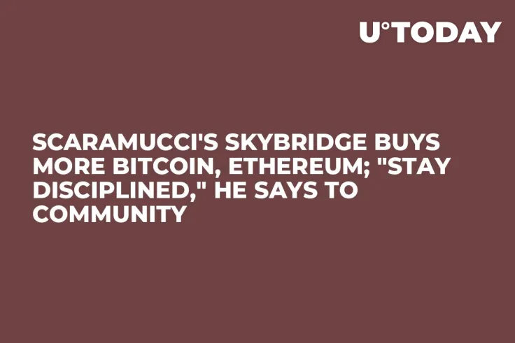 Scaramucci's SkyBridge Buys More Bitcoin, Ethereum; "Stay Disciplined," He Says to Community