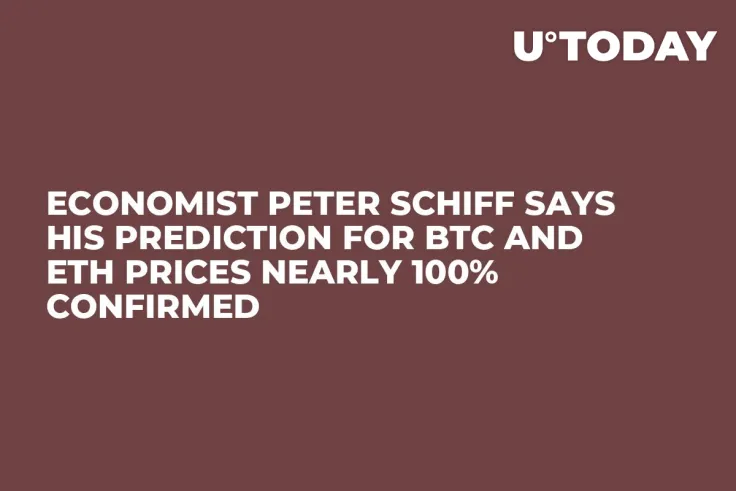 Economist Peter Schiff Says His Prediction for BTC and ETH Prices Nearly 100% Confirmed
