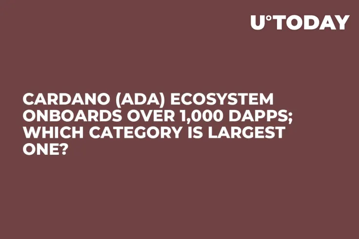 Cardano (ADA) Ecosystem Onboards Over 1,000 dApps; Which Category Is Largest One?