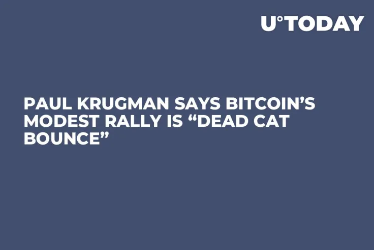 Paul Krugman Says Bitcoin’s Modest Rally Is “Dead Cat Bounce”