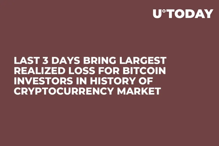 Last 3 Days Bring Largest Realized Loss for Bitcoin Investors in History of Cryptocurrency Market