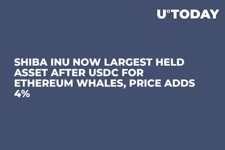 Shiba Inu Now Largest Held Asset After USDC for Ethereum Whales, Price Adds 4%