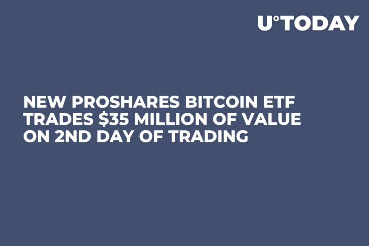 New ProShares Bitcoin ETF Trades $35 Million of Value on 2nd Day of Trading