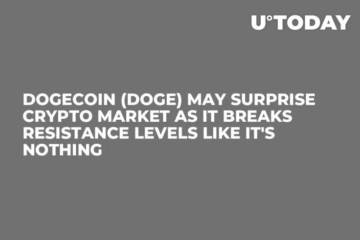 Dogecoin (DOGE) May Surprise Crypto Market as It Breaks Resistance Levels Like It's Nothing