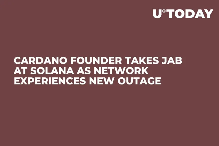Cardano Founder Takes Jab At Solana as Network Experiences New Outage