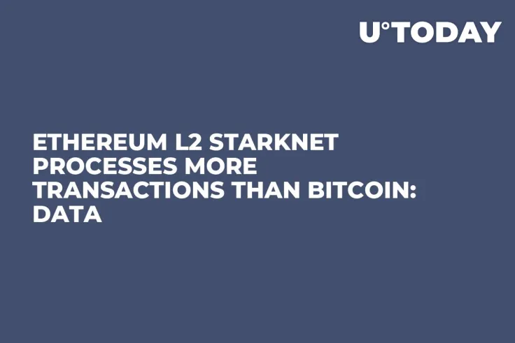Ethereum L2 StarkNet Processes More Transactions Than Bitcoin: Data