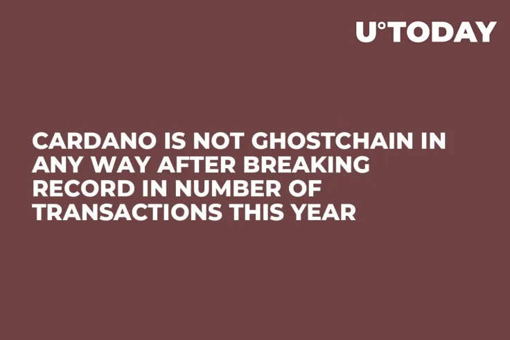 Cardano Is Not Ghostchain in Any Way After Breaking Record in Number of Transactions This Year