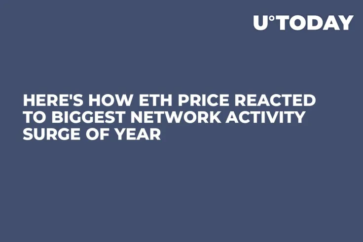 Here's How ETH Price Reacted to Biggest Network Activity Surge of Year