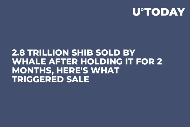 2.8 Trillion SHIB Sold by Whale After Holding It for 2 Months, Here's What Triggered Sale