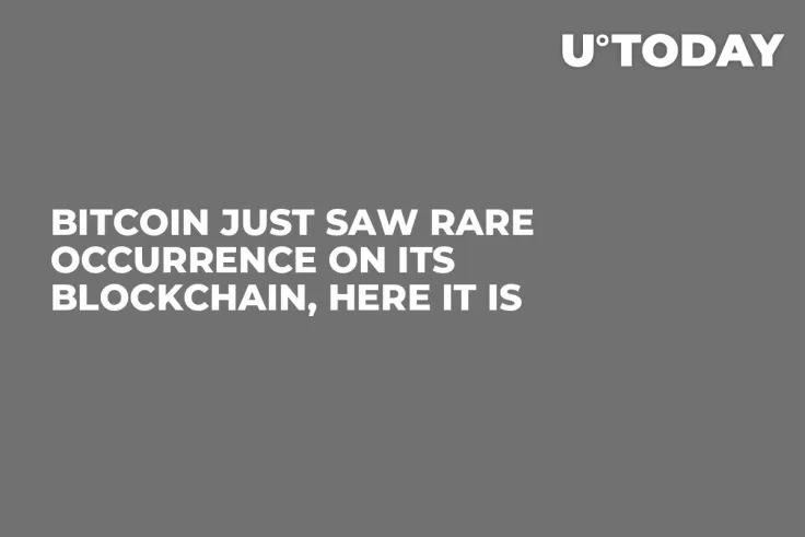 Bitcoin Just Saw Rare Occurrence on Its Blockchain, Here It Is