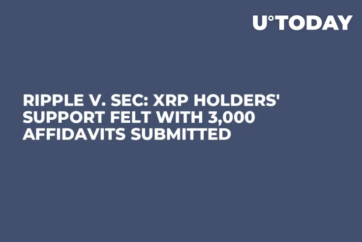 Ripple v. SEC: XRP Holders' Support Felt With 3,000 Affidavits Submitted