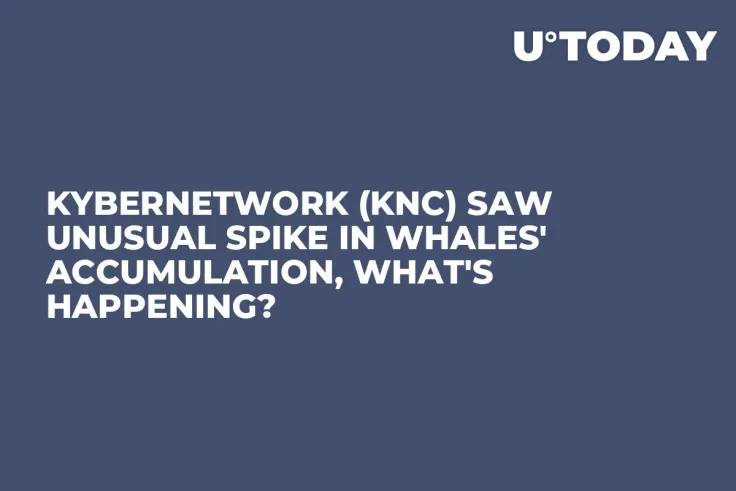 KyberNetwork (KNC) Saw Unusual Spike in Whales' Accumulation, What's Happening?