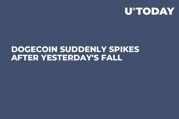 Dogecoin Suddenly Spikes After Yesterday's Fall