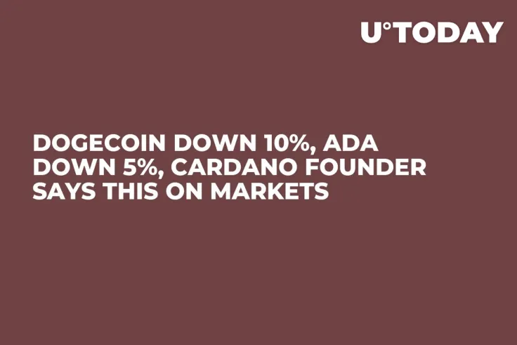 Dogecoin Down 10%, ADA Down 5%, Cardano Founder Says This on Markets