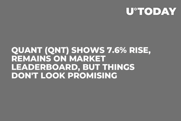 Quant (QNT) Shows 7.6% Rise, Remains on Market Leaderboard, But Things Don't Look Promising