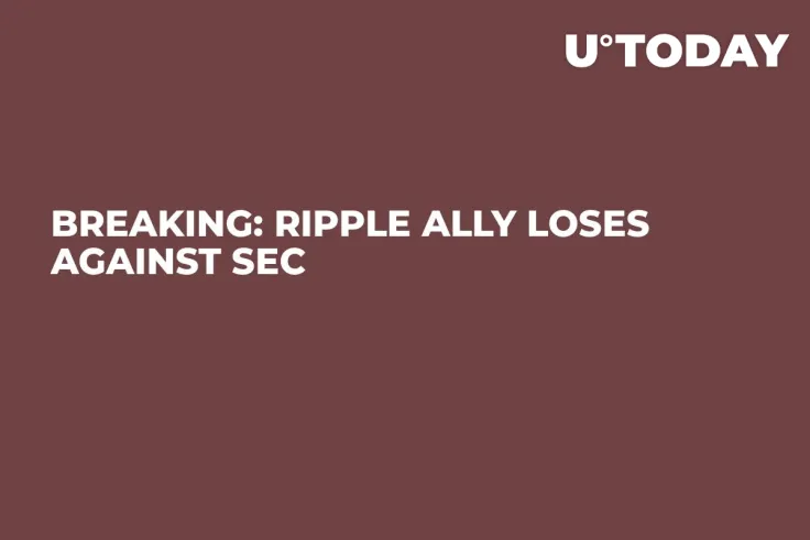 Breaking: Ripple Ally Loses Against SEC 