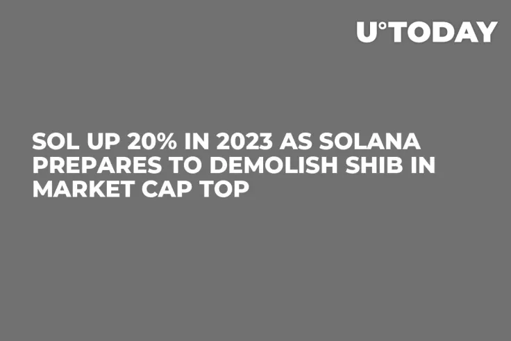 SOL up 20% in 2023 as Solana Prepares to Demolish SHIB in Market Cap Top