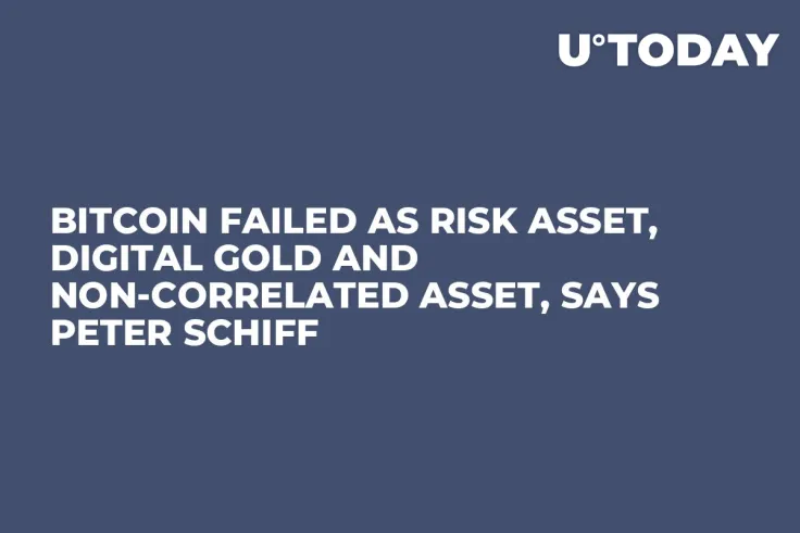 Bitcoin Failed as Risk Asset, Digital Gold and Non-correlated Asset, Says Peter Schiff