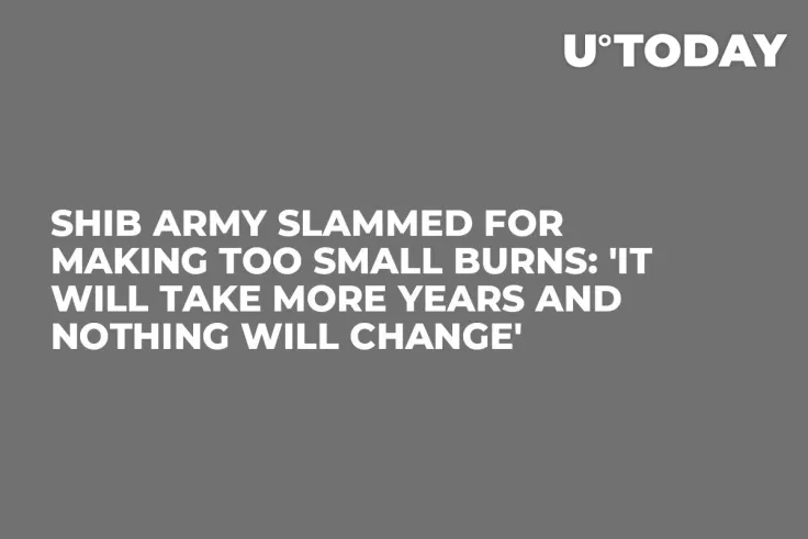 SHIB Army Slammed for Making Too Small Burns: 'It Will Take More Years and Nothing Will Change'