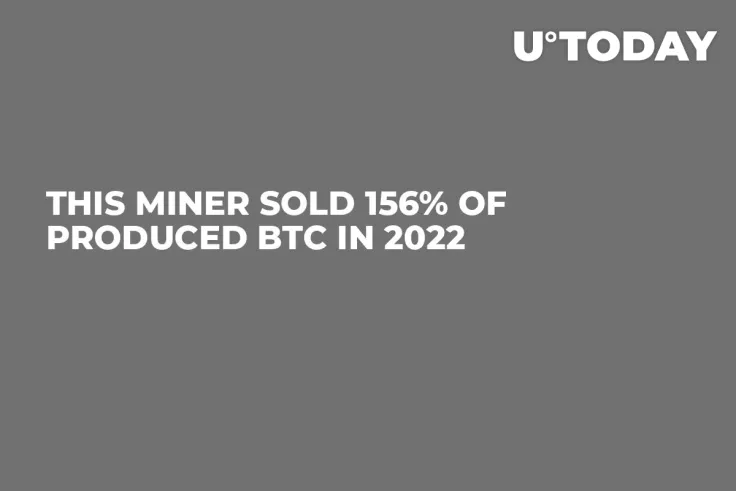This Miner Sold 156% of Produced BTC in 2022