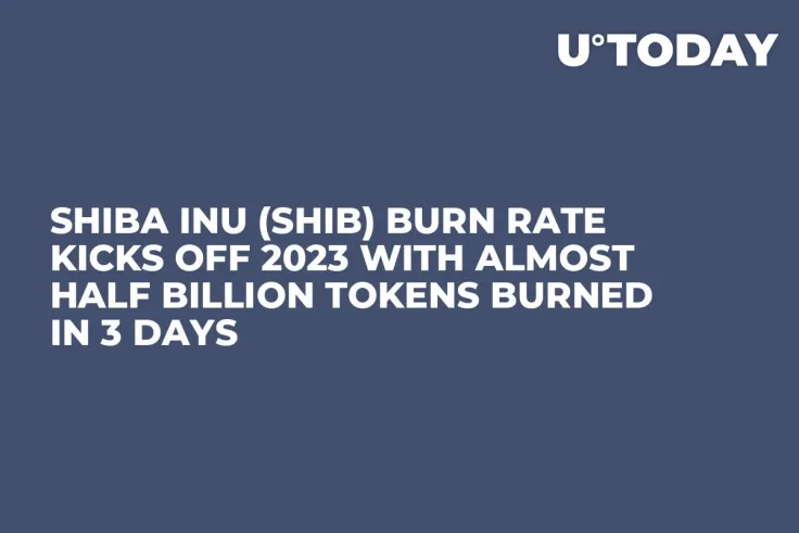 Shiba Inu (SHIB) Burn Rate Kicks off 2023 with Almost Half Billion Tokens Burned in 3 Days