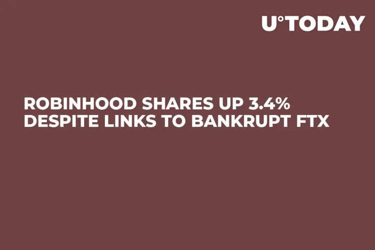 Robinhood Shares up 3.4% Despite Links to Bankrupt FTX
