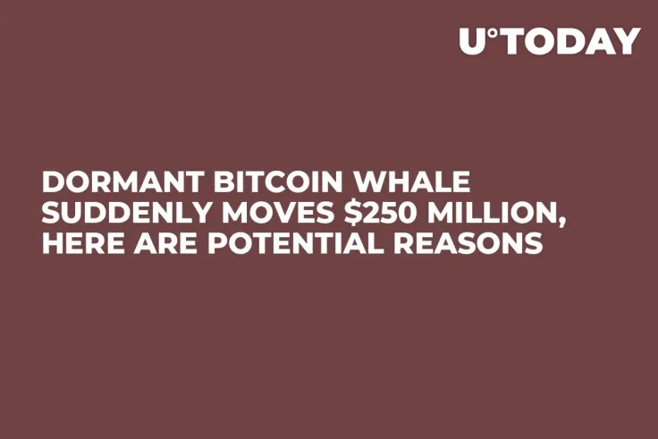 Dormant Bitcoin Whale Suddenly Moves $250 Million, Here Are Potential Reasons