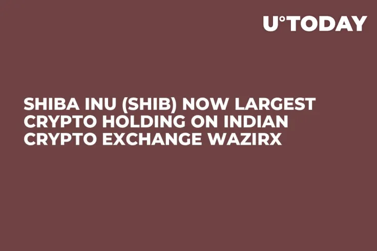 Shiba Inu (SHIB) Now Largest Crypto Holding on Indian Crypto Exchange WazirX
