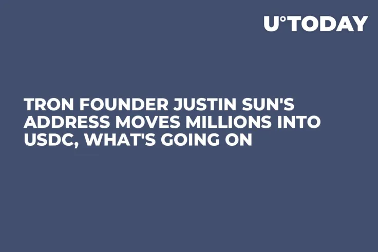 Tron Founder Justin Sun's Address Moves Millions into USDC, What's Going On