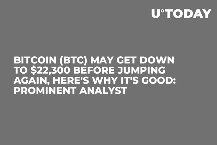 Bitcoin (BTC) May Get Down to $22,300 Before Jumping Again, Here's Why It's Good: Prominent Analyst