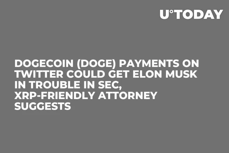 Dogecoin (DOGE) Payments on Twitter Could Get Elon Musk in Trouble in SEC, XRP-Friendly Attorney Suggests