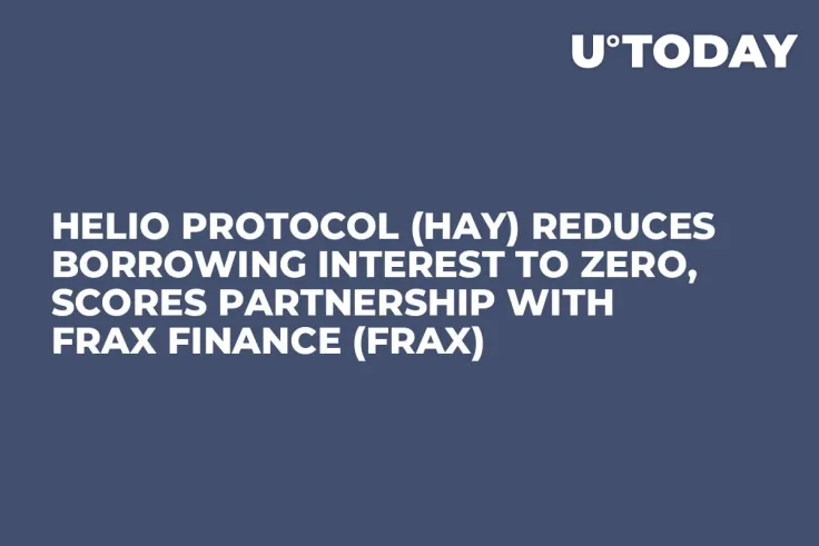 Helio Protocol (HAY) Reduces Borrowing Interest to Zero, Scores Partnership with Frax Finance (FRAX)