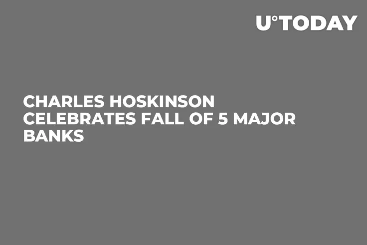 Charles Hoskinson Celebrates Fall of 5 Major Banks