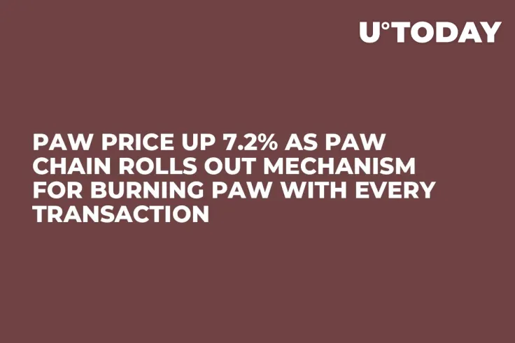 PAW Price up 7.2% as Paw Chain Rolls out Mechanism for Burning PAW With Every Transaction