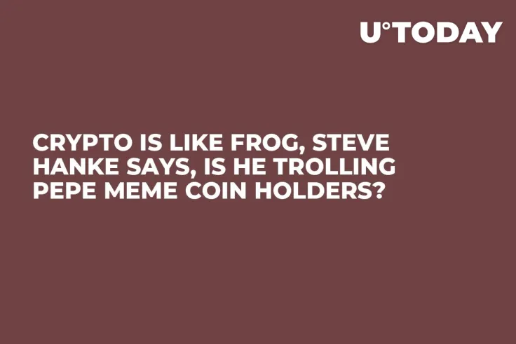 Crypto Is Like Frog, Steve Hanke Says, Is He Trolling PEPE Meme Coin Holders?